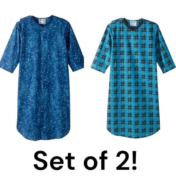 Silverts Other - SILVERTS Men's Flannel Hospital & Home Care Gown (two gowns in this listing)